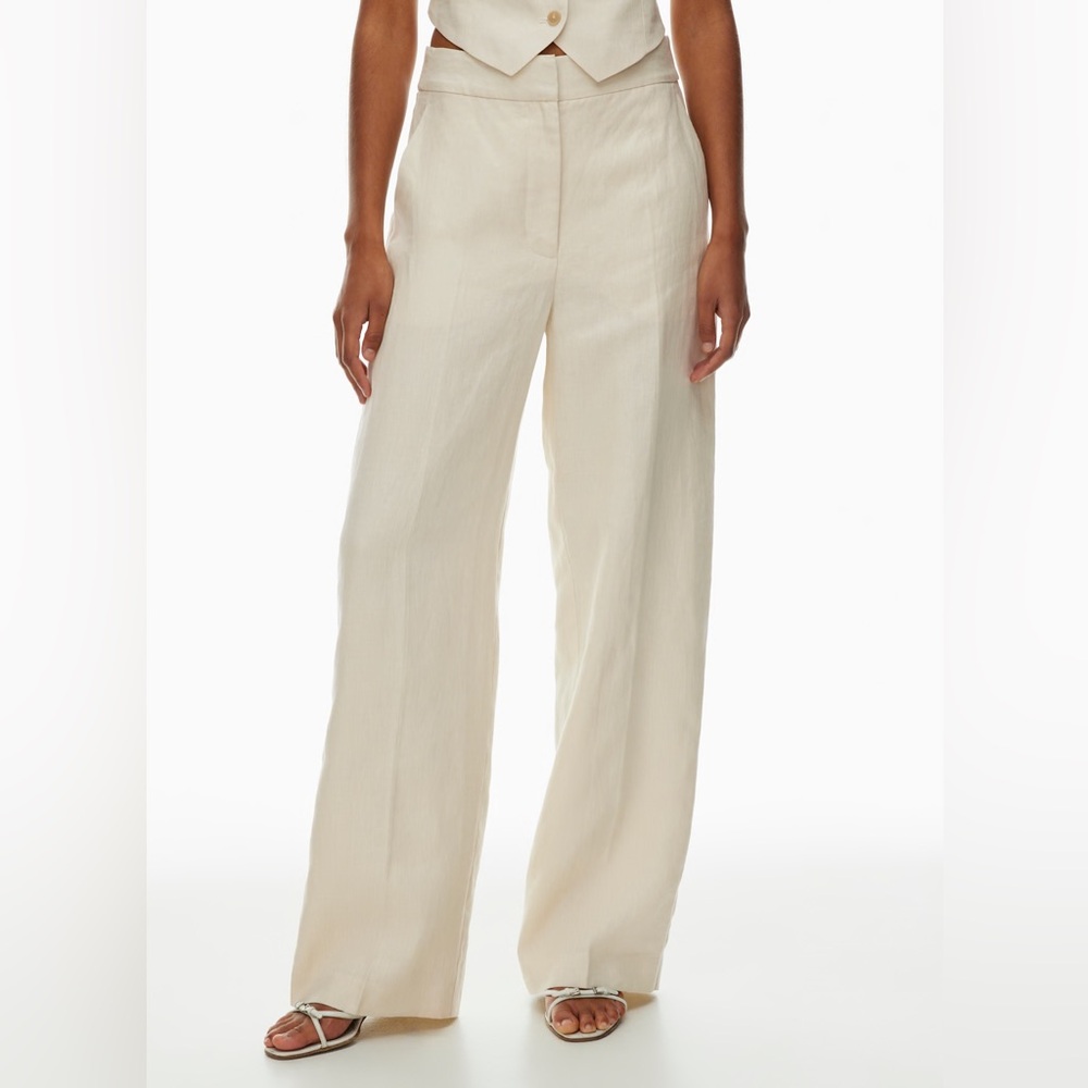 (NWT) Wilfred - Aritzia -The Limitless Pant in Linen - Color: Birch - Picture 2 of 16